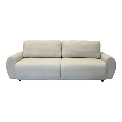 Hungie three-seater sofa bed fabric in beige color 250x92x89cm