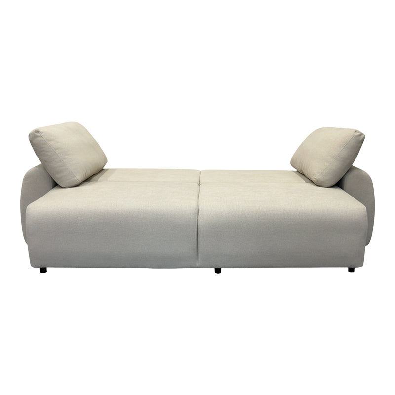 Hungie three-seater sofa bed fabric in beige color 250x92x89cm
