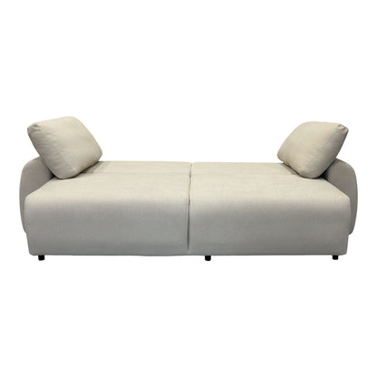 Hungie three-seater sofa bed fabric in beige color 250x92x89cm