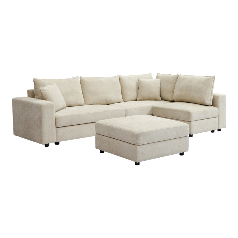 Multi-modal sofa Navaro beige fabric 281x256x85cm