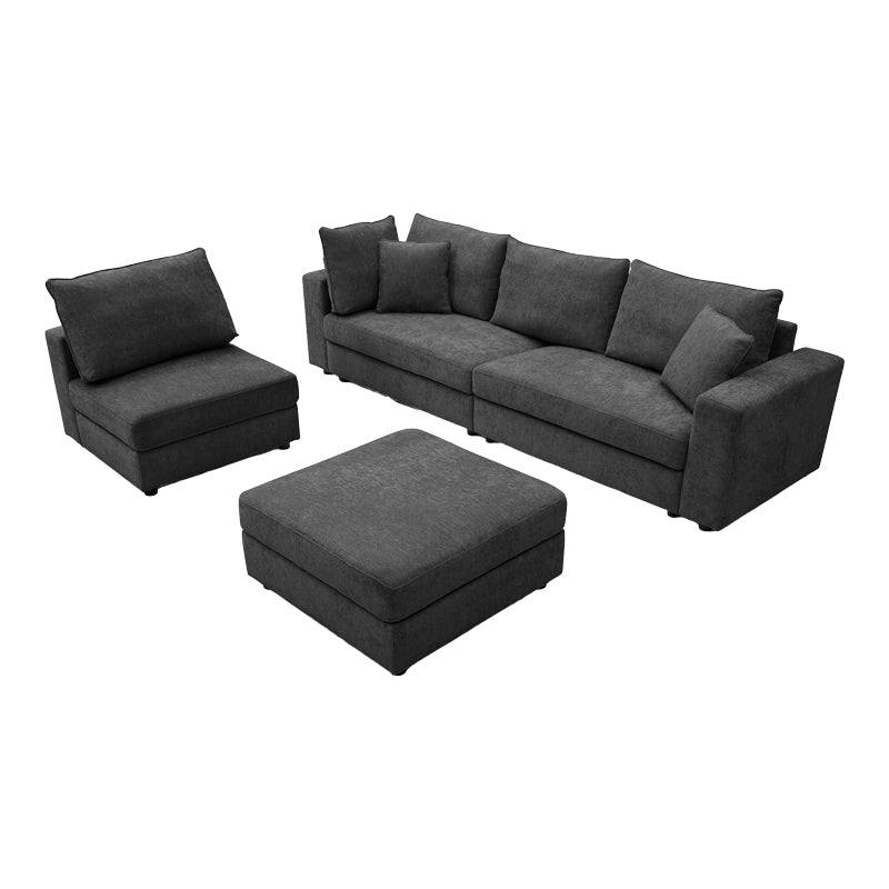 Multi-modal sofa Navaro anthracite fabric 281x256x85cm