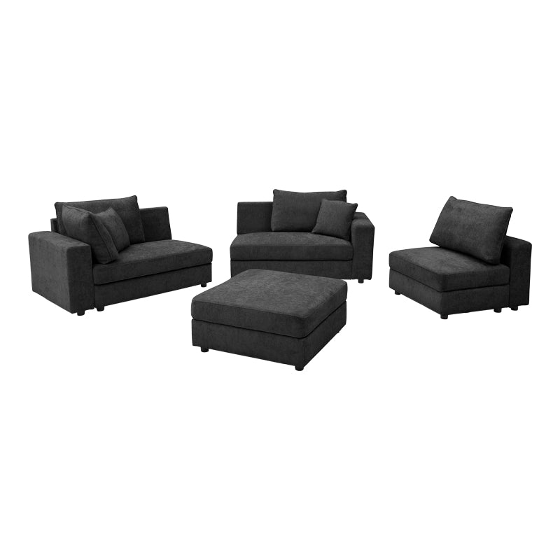 Multi-modal sofa Navaro anthracite fabric 281x256x85cm