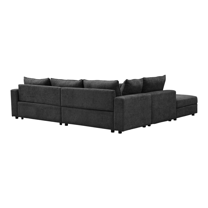 Multi-modal sofa Navaro anthracite fabric 281x256x85cm