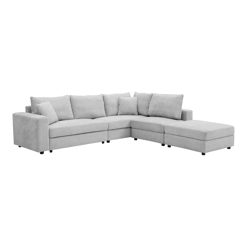 Multi-modal sofa Navaro gray fabric 281x256x85cm