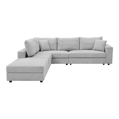 Multi-modal sofa Navaro gray fabric 281x256x85cm