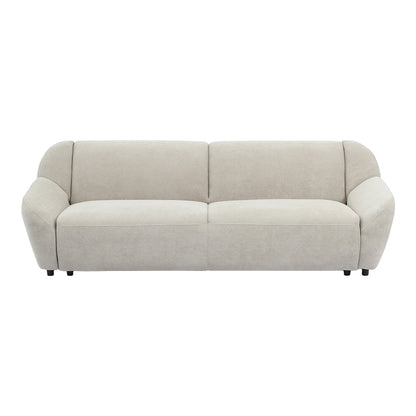 Three-seater sofa Echono beige fabric 230x88x77cm