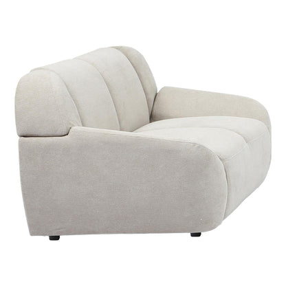 Three-seater sofa Echono beige fabric 230x88x77cm
