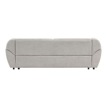 Three-seater sofa Echono beige fabric 230x88x77cm