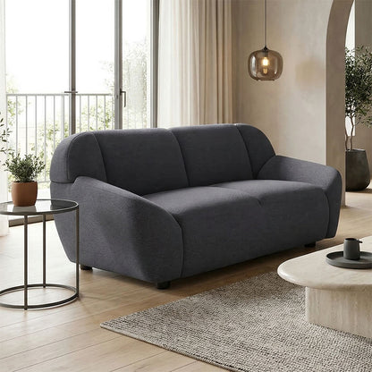 Two-seater sofa Echono anthracite fabric 144x88x77cm