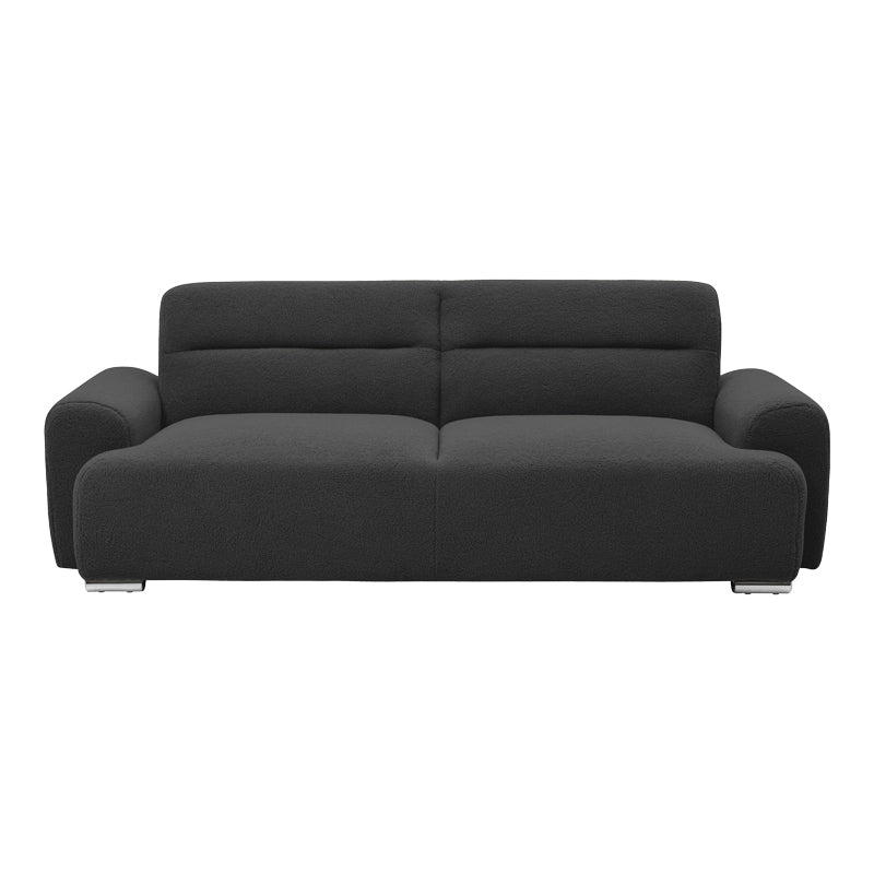 Three-seater sofa bed Harmonious anthracite teddy fabric 223.5x92x81cm