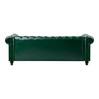 Three-seater sofa Chesterfield pu cypress 203x84x67cm