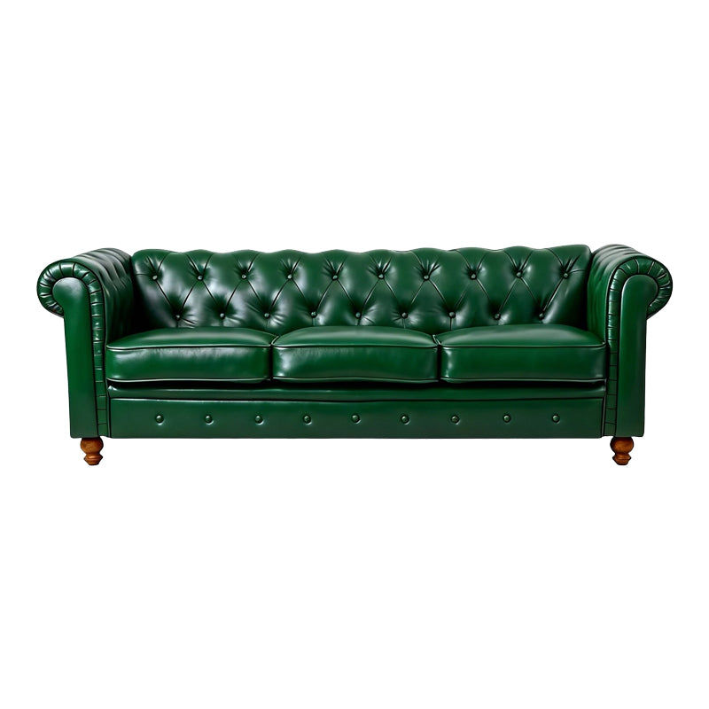 Three-seater sofa Chesterfield pu cypress 203x84x67cm