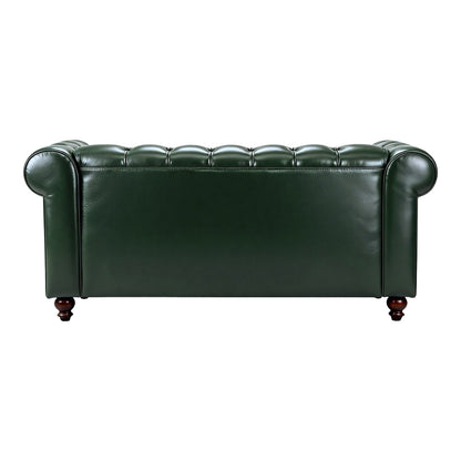 Two-seater sofa Chesterfield pu cypress 160x84x67cm