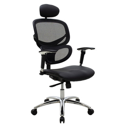Manager office chair Freedom pakoworld SUPREME QUALITY mesh-pu in black colour