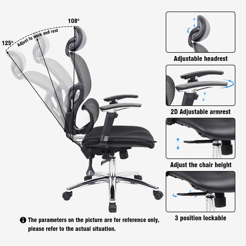 Manager office chair Freedom pakoworld SUPREME QUALITY mesh-pu in black colour