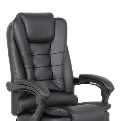 Manager office chair with footrest Acel pakoworld pu black158x63x117.5cm