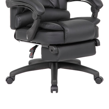 Manager office chair with footrest Acel pakoworld pu black158x63x117.5cm