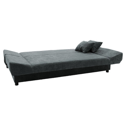 Sofa - bed Tiko pakoworld with storage space fabric in anthracite color 200x85x90cm