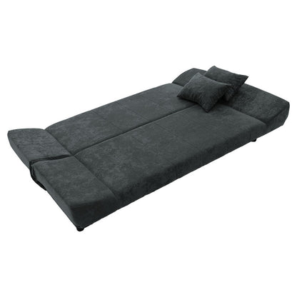 Sofa - bed Tiko pakoworld with storage space fabric in anthracite color 200x85x90cm