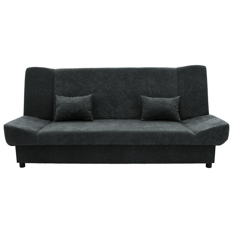 Sofa - bed Tiko pakoworld with storage space fabric in anthracite color 200x85x90cm