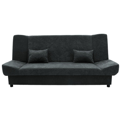 Sofa - bed Tiko pakoworld with storage space fabric in anthracite color 200x85x90cm