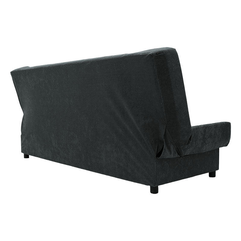 Sofa - bed Tiko pakoworld with storage space fabric in anthracite color 200x85x90cm