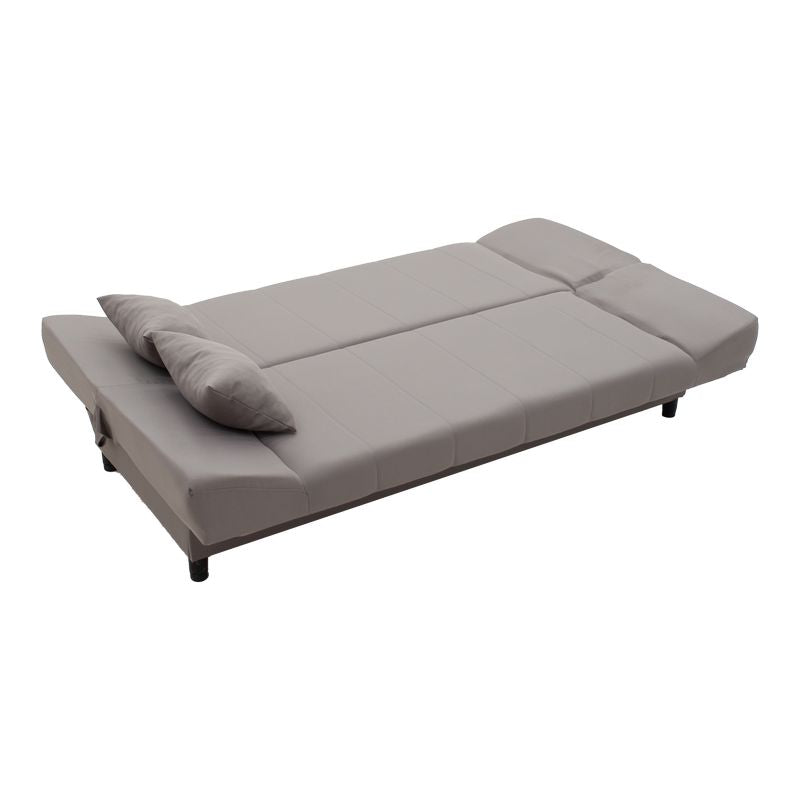 Sofa - bed Tiko pakoworld with storage space fabric in grey color 200x85x90cm