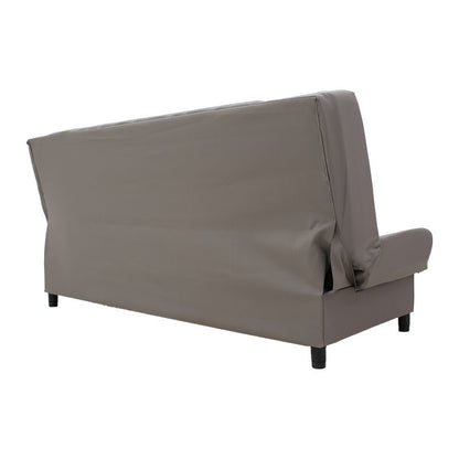 Sofa - bed Tiko pakoworld with storage space fabric in grey color 200x85x90cm