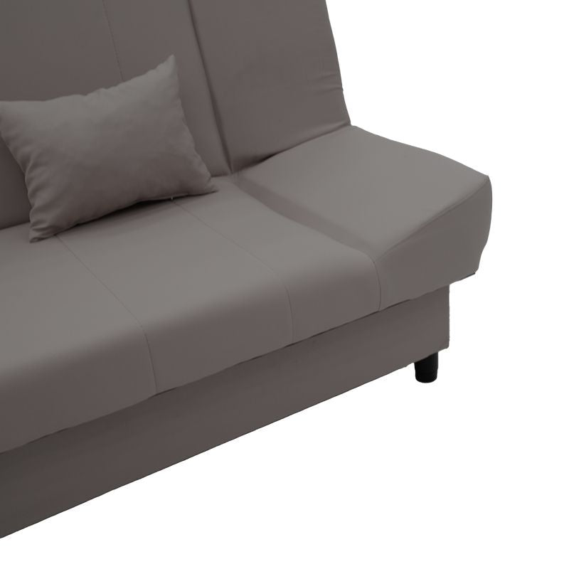 Sofa - bed Tiko pakoworld with storage space fabric in grey color 200x85x90cm