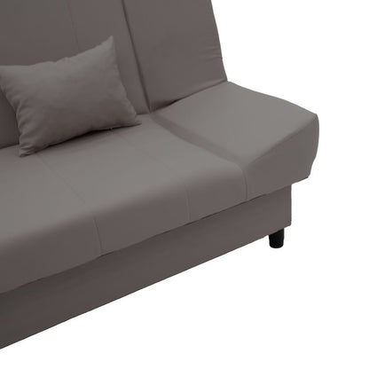 Sofa - bed Tiko pakoworld with storage space fabric in grey color 200x85x90cm