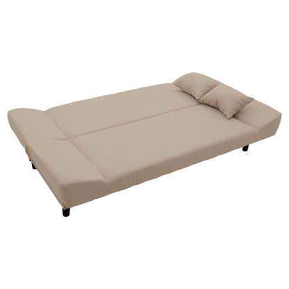 Sofa - bed Tiko pakoworld with storage space fabric in beige color 200x85x90cm