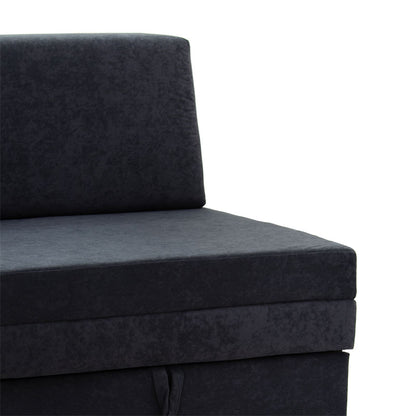 Armchair-bed Lyric pakoworld with storage space fabric anthracite antique color 86x101x87cm