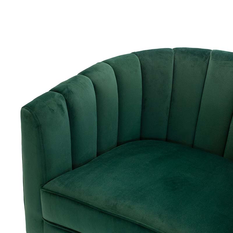 Armchair Casanova pakoworld velvet in green color 80x74x74cm