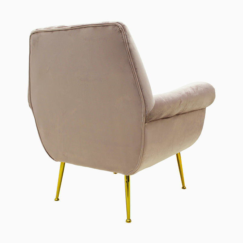 Armchair Macel pakoworld velvet rotten apple-golden 79x71x89cm