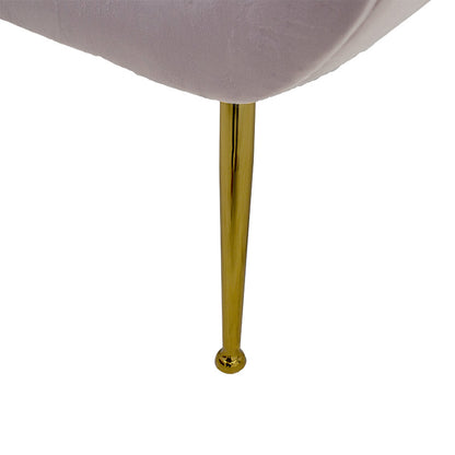 Armchair Macel pakoworld velvet rotten apple-golden 79x71x89cm