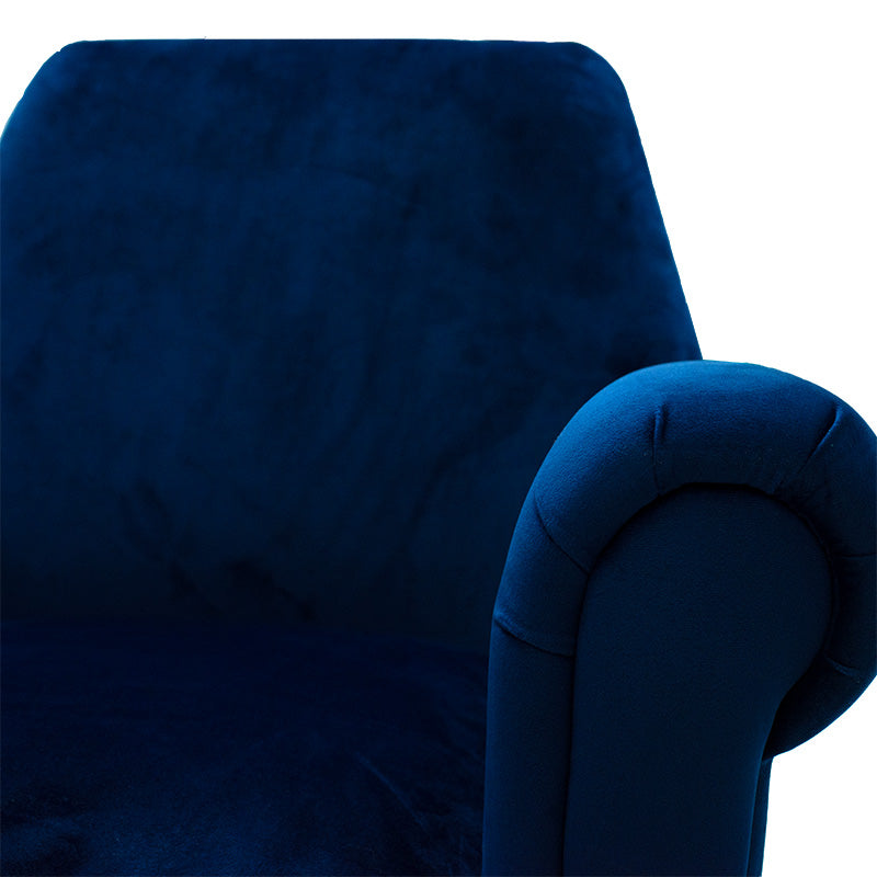 Armchair Macel pakoworld velvet blue-golden 79x71x89cm