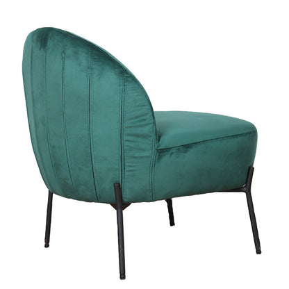 Armchair Poet pakoworld velvet dark green-black color 54,5x65,5x66cm