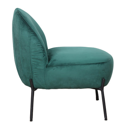 Armchair Poet pakoworld velvet dark green-black color 54,5x65,5x66cm