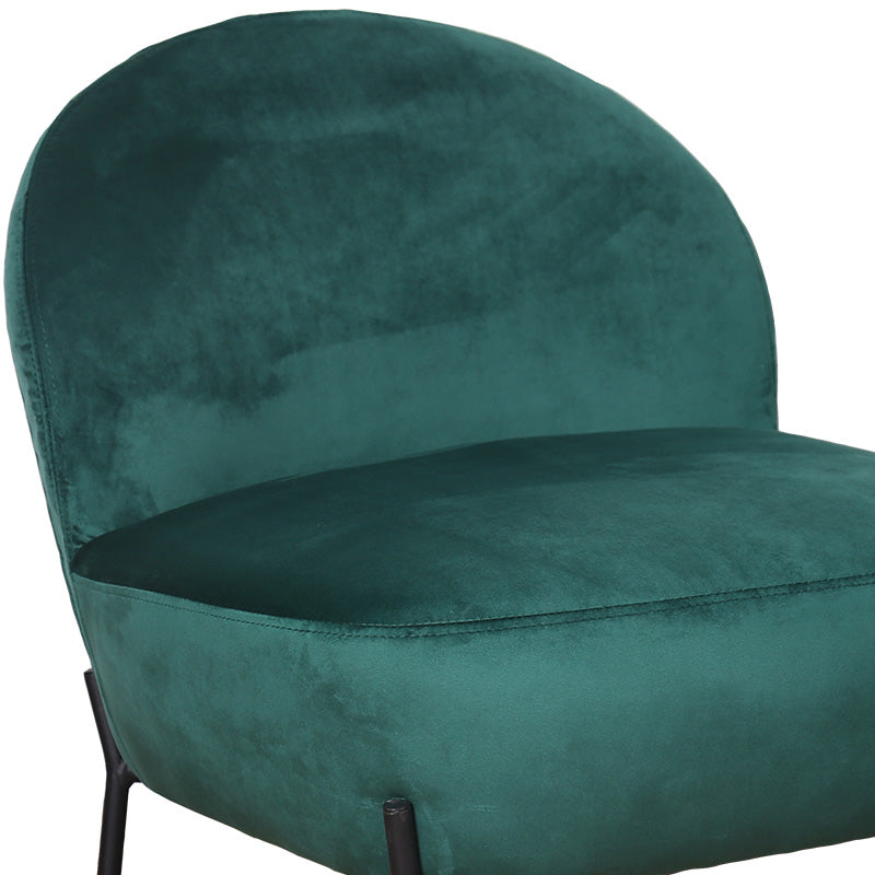 Armchair Poet pakoworld velvet dark green-black color 54,5x65,5x66cm