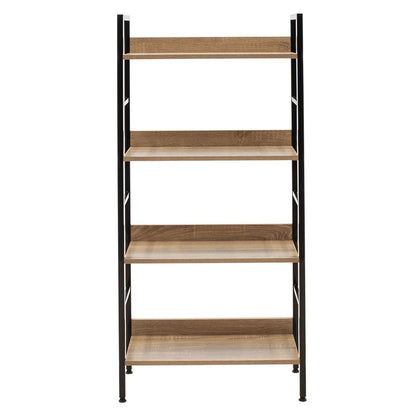 Bookcase Ramon pakoworld in natural-black 60x28x125,5cm