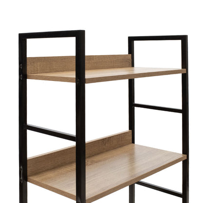 Bookcase Ramon pakoworld in natural-black 60x28x125,5cm