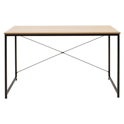 Work table Ramon pakoworld modern oak color with black metal frame 120x60.5x70cm