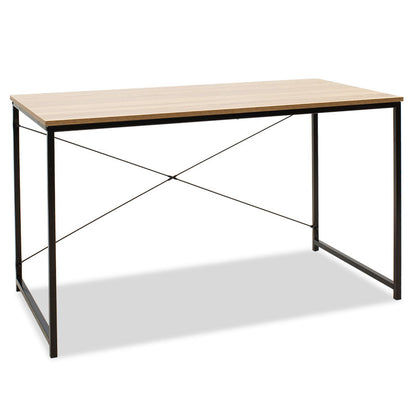 Work table Ramon pakoworld modern oak color with black metal frame 120x60.5x70cm