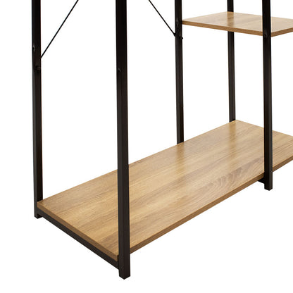 Entrance unit-Closet Ramon pakoworld modern oak color with black metal frame 90,5x41x167cm