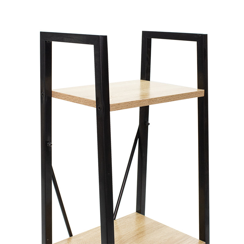 Bookcase Ramon pakoworld natural-black 34x32,5x148cm