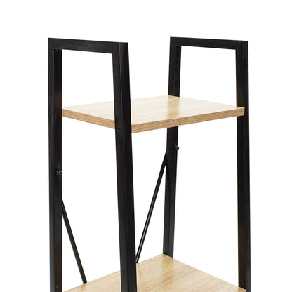 Bookcase Ramon pakoworld natural-black 34x32,5x148cm