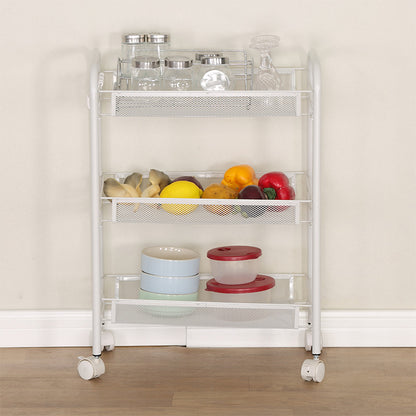 3-Tier trolley Pali pakoworld metal white 44x26x62cm