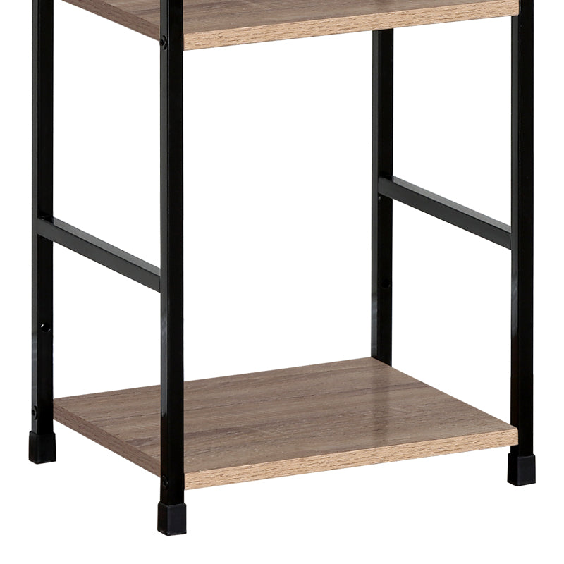 Bookcase-rack Bitok pakoworld oak-black steel 29x23.5x80cm