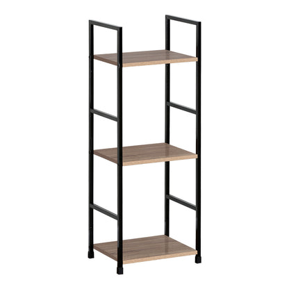 Bookcase-rack Bitok pakoworld oak-black steel 29x23.5x80cm