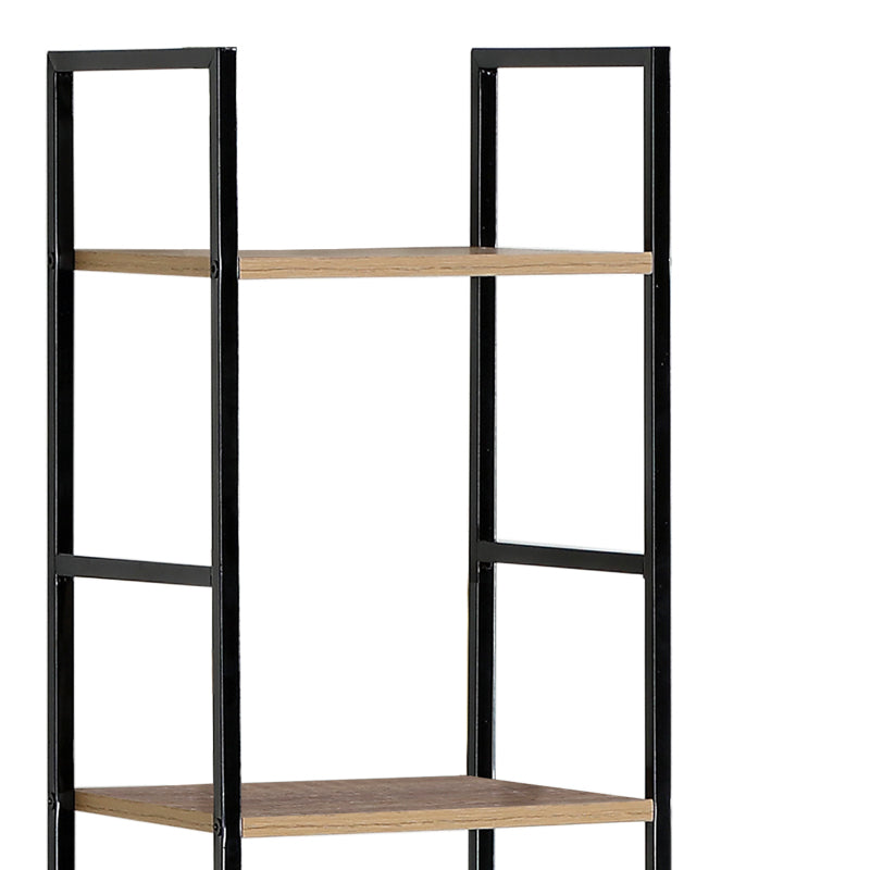 Bookcase Azuel pakoworld oak-black steel 29x23.5x144cm